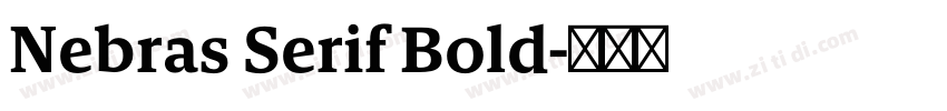 Nebras Serif Bold字体转换